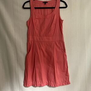 Gap Women's Cotton Shift Dress Size 6 Coral Pockets